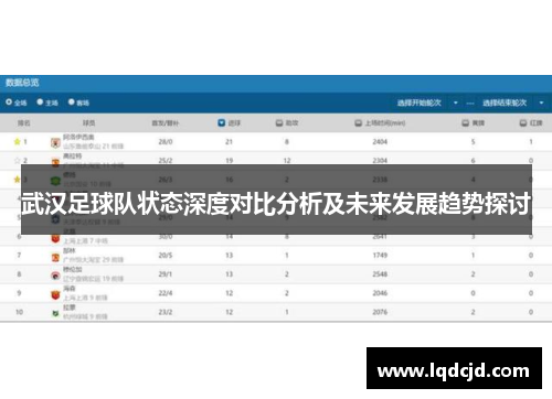 武汉足球队状态深度对比分析及未来发展趋势探讨
